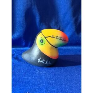 Ceramic Toucan Bird from Costa Rica Hand Painted